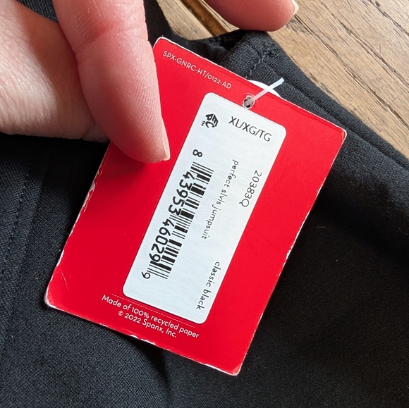 Nwt Women's Spanx Perfect Sleeveless Jumpsuit In Black Size XL Petite - Picture 7 of 8